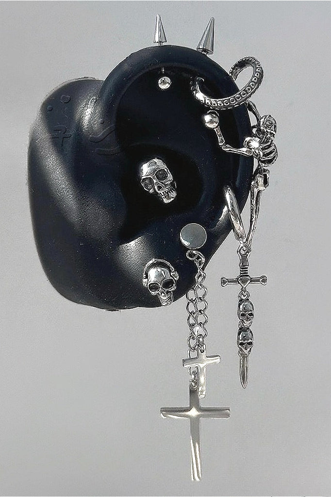 Bound Bone Demon Stud Earrings