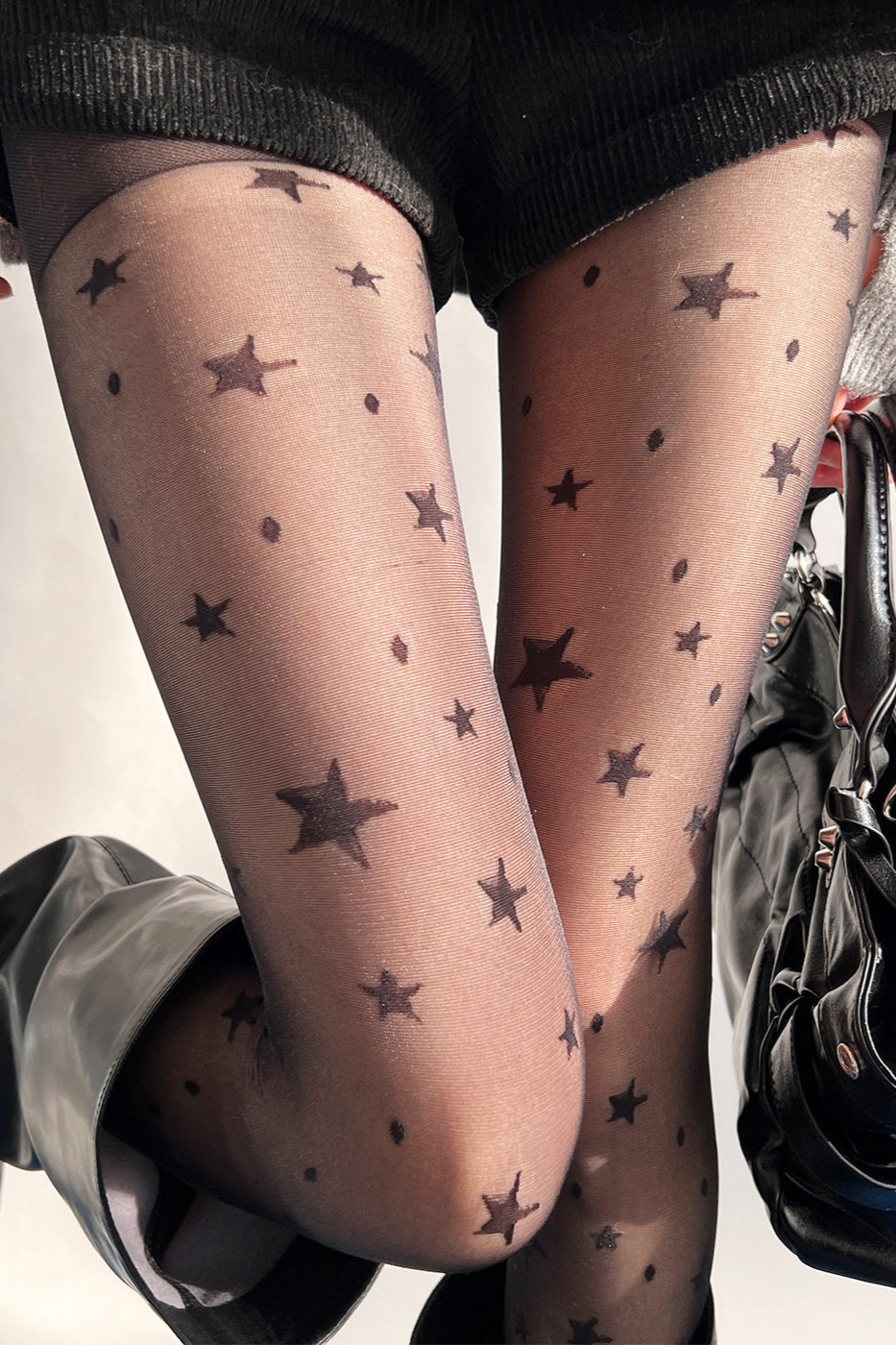 Chic Durable Black Star Tights Main image