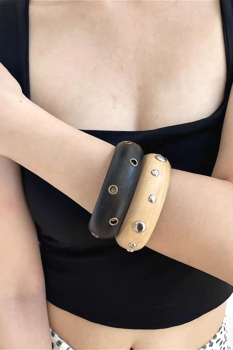 Retro Vintage Y2K Wooden Bracelet