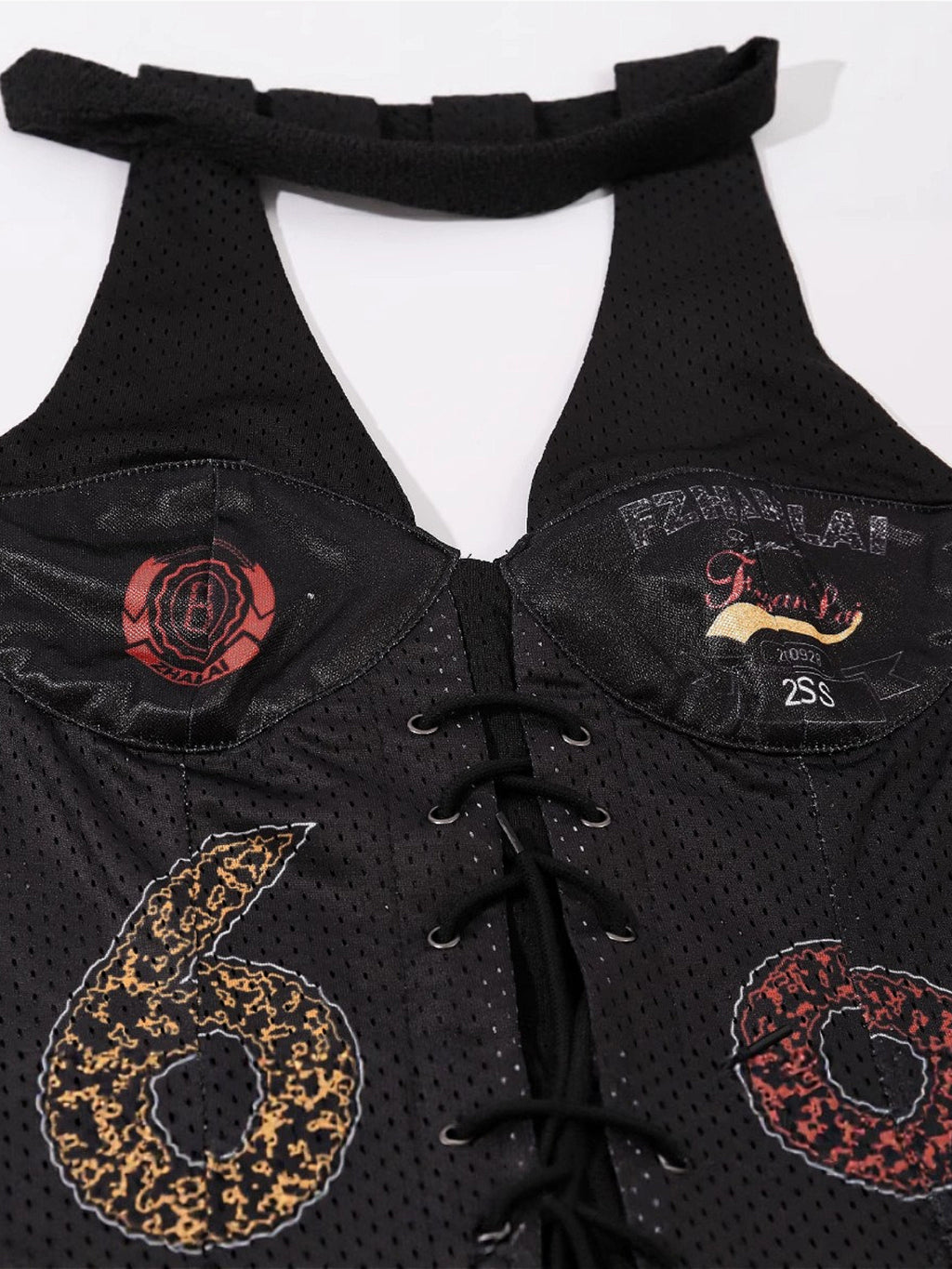 Street Hot Girl Digital Print Halter Top