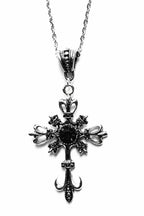 Elegant Crystal Cross Pendant Necklace