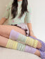 Y2K Color Block Thin Socks