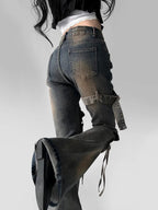 Vintage Washed Bootcut Pants