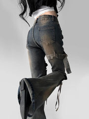 Vintage Washed Bootcut Pants