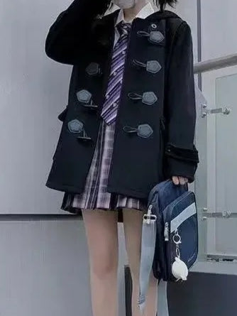 Thickened Preppy Style Coat Secondary image