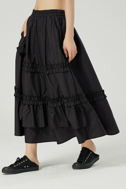 Dark Series Ruffle Edge Large Skirt Secondary image