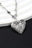 Gothic Silver Vintage Carved Heart Necklace