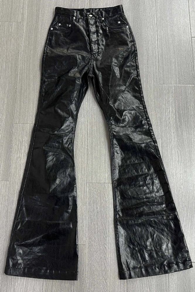 High Street Dark Coated Wide Leg Pants Secondary image