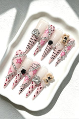 Y2K Rhinestone Decor Press On Nails