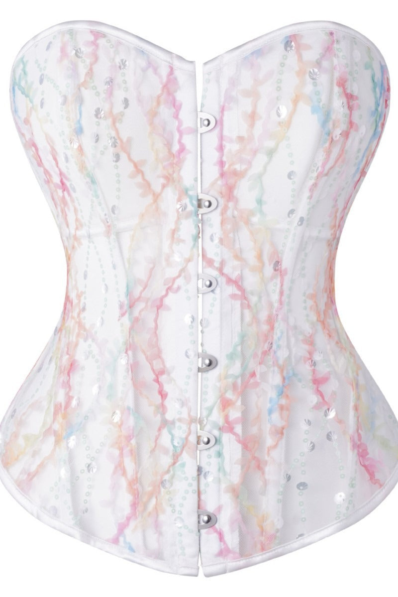 Sheer Sequin Strapless Boned Corset Main image