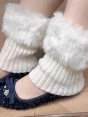 Autumn Winter Plush Knit Pile JK Calf Socks