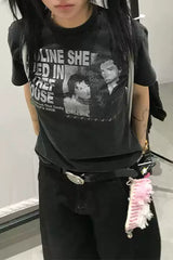 Distressed Retro Heavy Cotton Fitted T-shirt