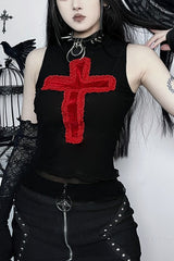Gothic Cross Dark Style Sexy Tank Top