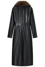 Fluffy Collar Glossy Long Coats