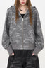 Camouflage Print Braided Trim Hoodies
