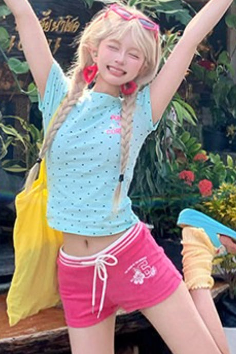 Drawstring Beach Hot Pants