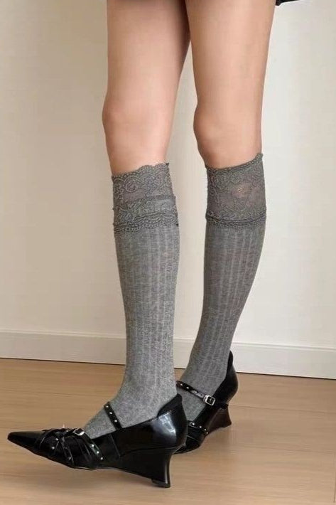 Studded Strap Pointed Wedge Shoes