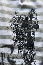 Y2K Dark Stripe Print Short Sleeve T-Shirt