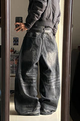 Retro Print Baggy Pants