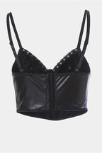 Punk Leather Corset Camis