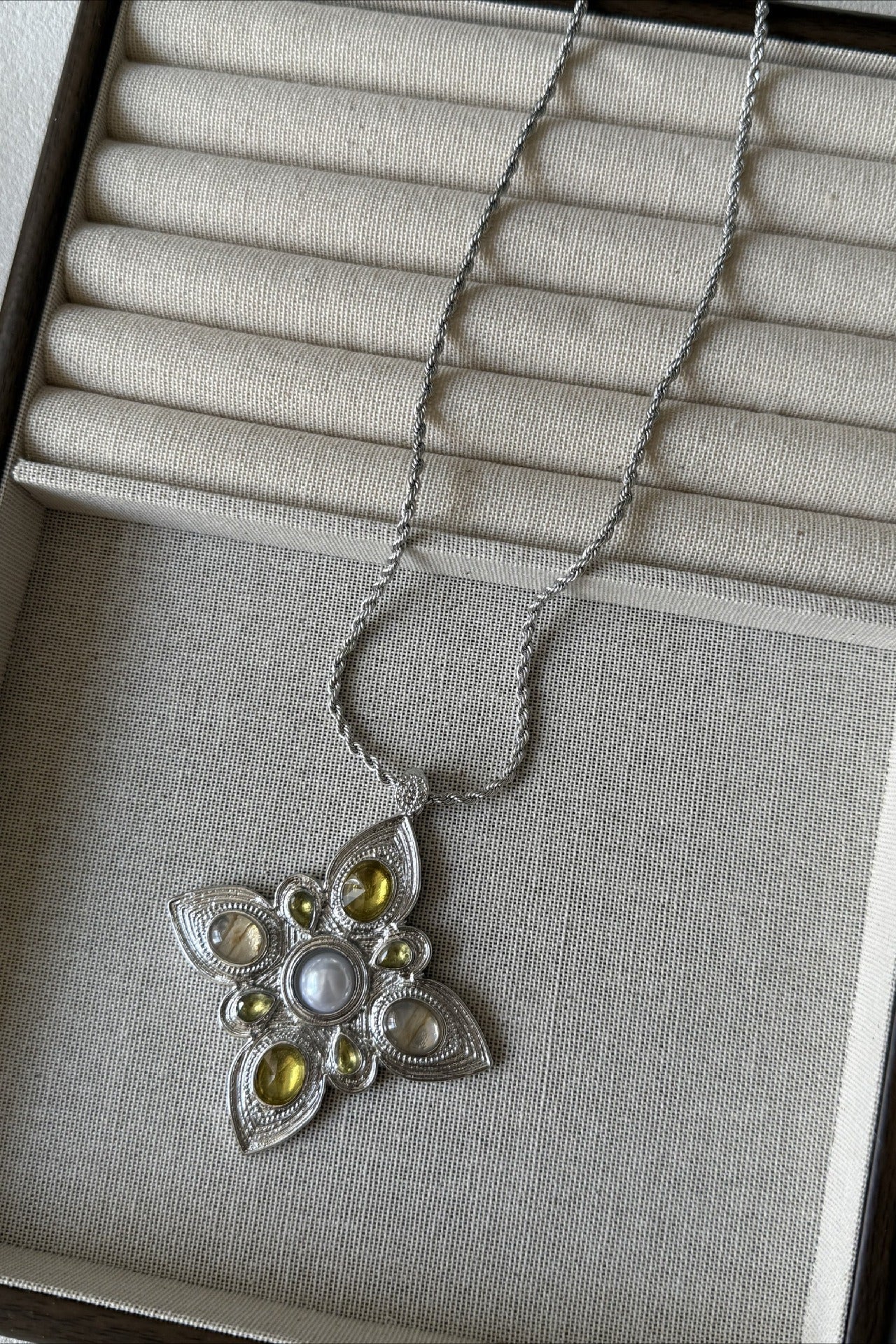 Y2K Chic Clover Zircon Necklace