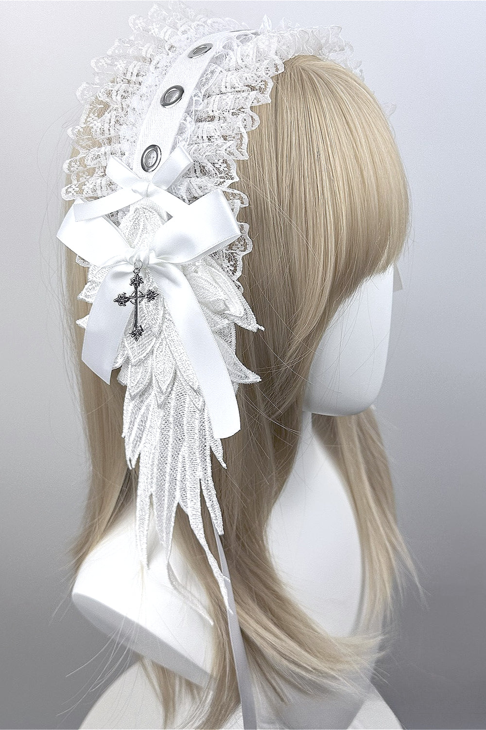 Gothic Wing Bow Headband Hair Accs Secondary image
