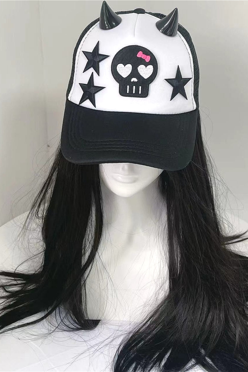 Y2K Baddie Devil Skull Hat