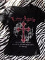 Edgy Y2K Cross Print Casual T-shirt
