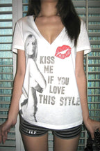 Street Subculture Asymmetric Shoulder T-shirt