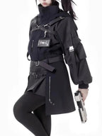 Mechanical Style Zipper Jacket
