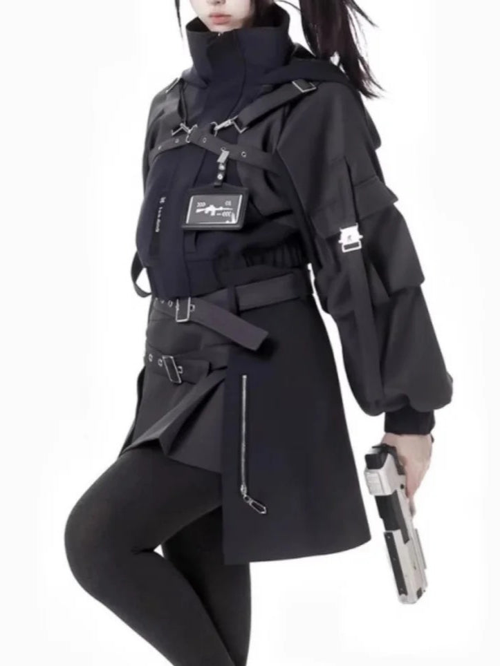 Mechanical Style Zipper Jacket