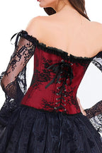 Off Shoulder Mid Sleeve Boned Push Up Corset