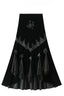 Gothic Embroidered Black Velvet Mermaid Skirt