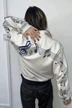 Music Note Embroidered Jackets
