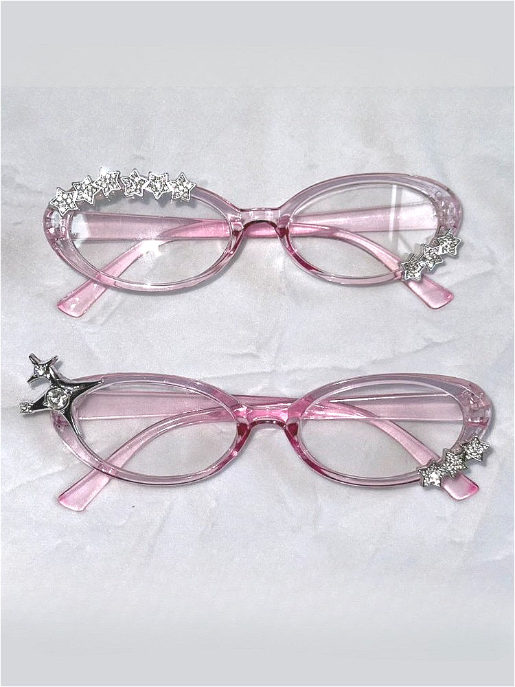 Y2K Millennium Cute Bling Glasses