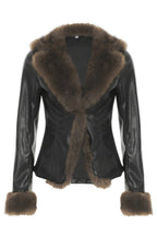 Faux Fur Trim Cropped Jackets