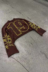 Hip-hop Number Print Y2K Hoodie