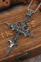 Vintage Gothic Cross Pendant Necklace