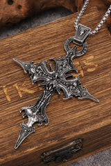 Vintage Gothic Cross Pendant Necklace