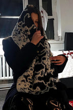 Gothic Skull Luminous Fringe Knitted Y2K Kpop Kawaii Winter Scarf