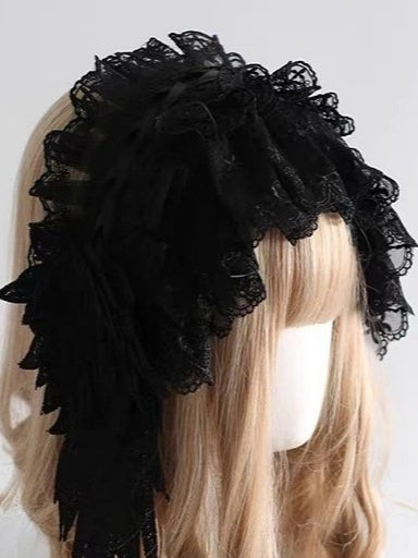 Handmade Gothic Lolita Lace Nun Hat Secondary image