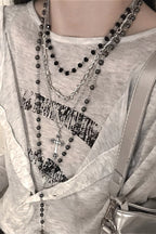 Y2K Gothic Cross Layered Necklace