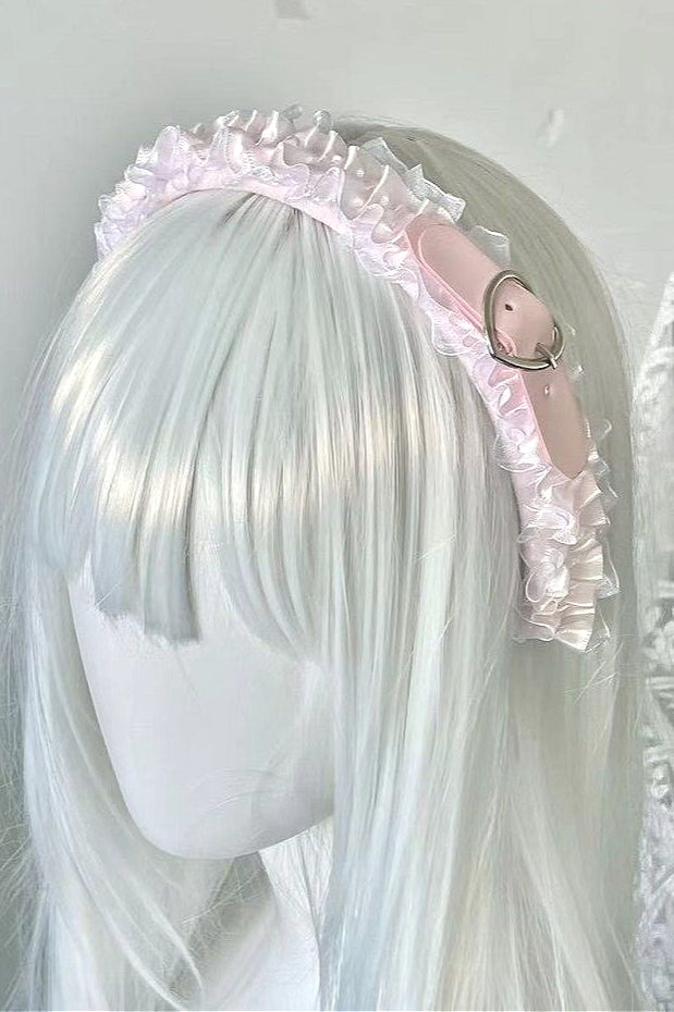 Gothic Lolita Heart Leather Buckle Hair Accs
