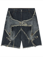 Vintage Star Loose Capri Shorts