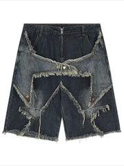 Vintage Star Loose Capri Shorts