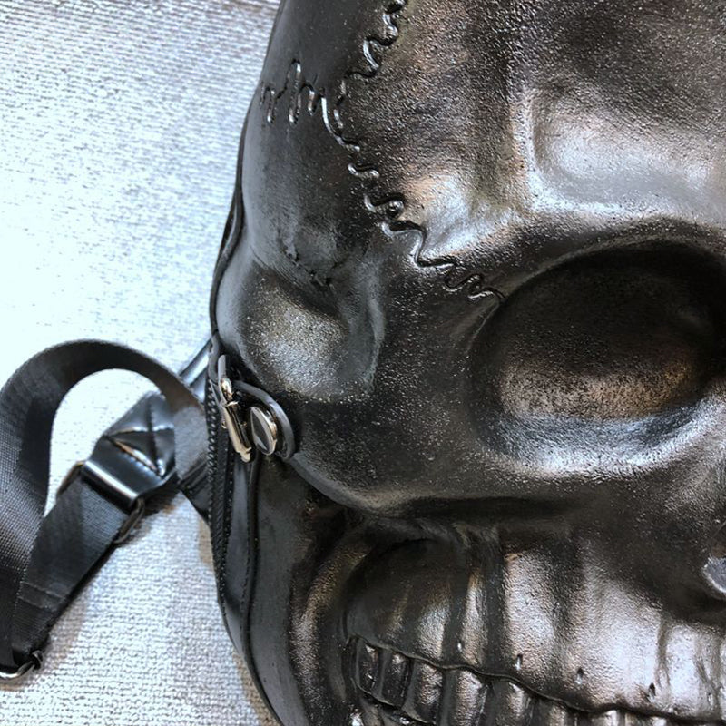 3D Skull Ghost Gothic Vintage Rivets Punk Travel Backpack Bag Secondary image