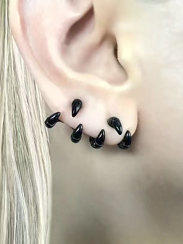 Punk Gothic Dragon Claw Earrings