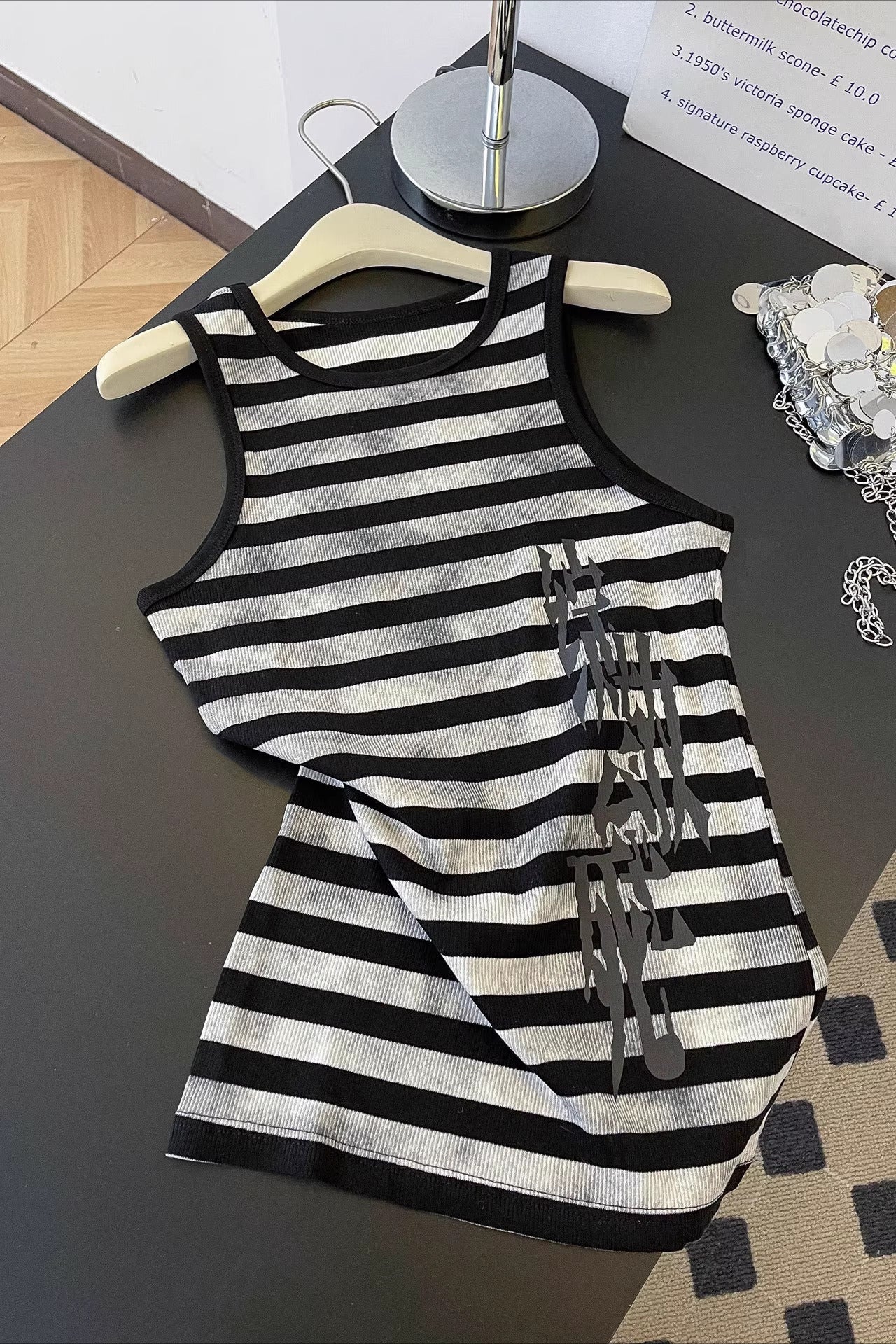 Striped Graphic Tank Top