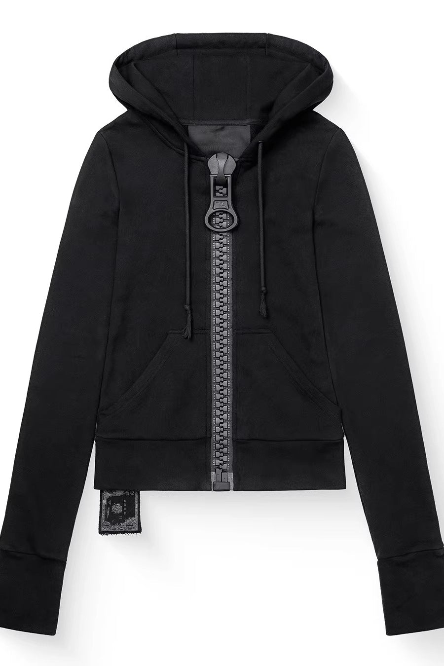 Exposed Oversized Zip Fitted Hoodie Secondary image