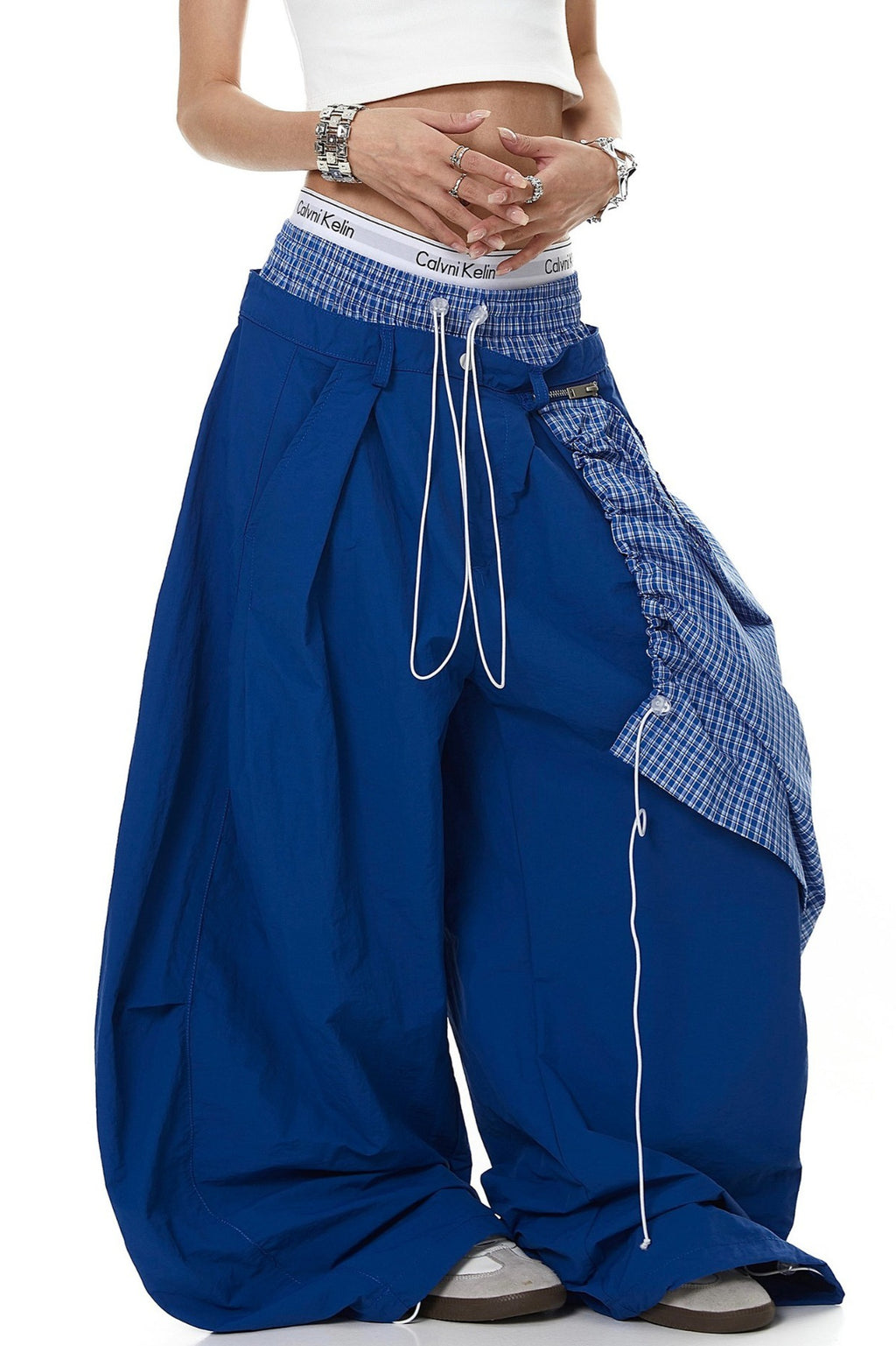 Double Drawstring Wide Leg Pants